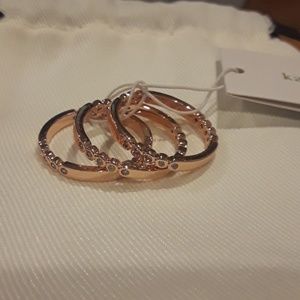 Kate Spade Ring 3 Full Circle Rose Gold New Size 8